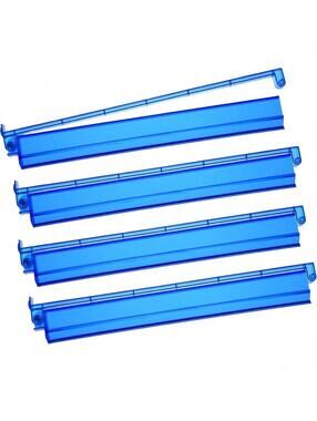 Blue Acrylic Mahjong Racks with Pushers 4PCS Set